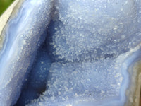 Polished Blue Lace Agate Standing Free Forms x 2 From Nsanje, Malawi