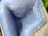 Polished Blue Lace Agate Standing Free Forms x 2 From Nsanje, Malawi