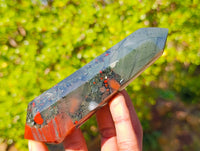 Polished Double Terminated Bloodstone Points x 6 From Swaziland