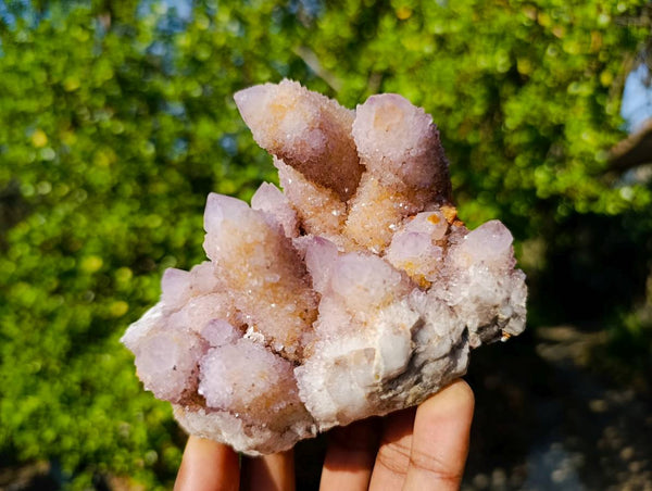 Natural Amethyst Spirit Quartz Clusters x 2 From South Africa
