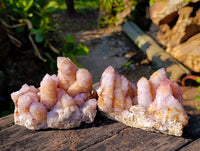 Natural Amethyst Spirit Quartz Clusters x 2 From South Africa