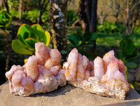 Natural Amethyst Spirit Quartz Clusters x 2 From South Africa