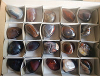 Polished Sashe River Agate Palm Stones x 20 From Zimbabwe