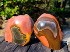 Polished On One Side Polychrome Jasper x 3 From Madagascar - Toprock Gemstones and Minerals 