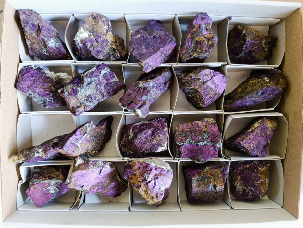 Natural Metallic Purpurite Specimens x 20 From Erongo, Namibia - Toprock Gemstones and Minerals 