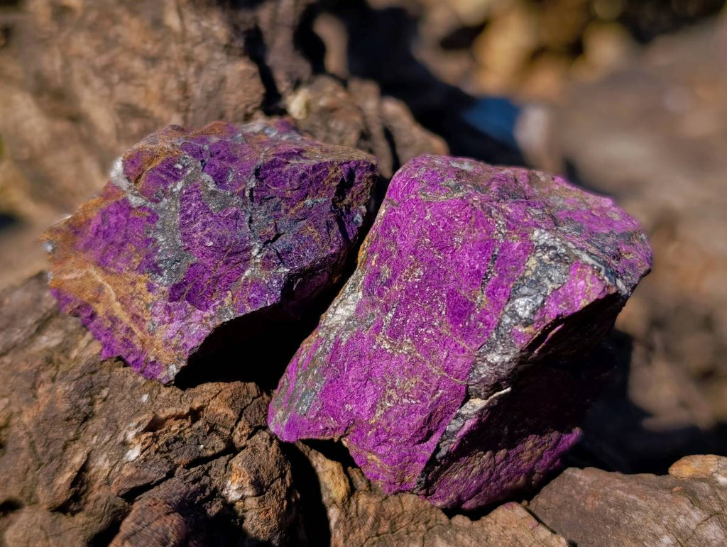 Natural Metallic Purpurite Specimens x 20 From Erongo, Namibia - Toprock Gemstones and Minerals 