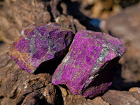 Natural Metallic Purpurite Specimens x 20 From Erongo, Namibia