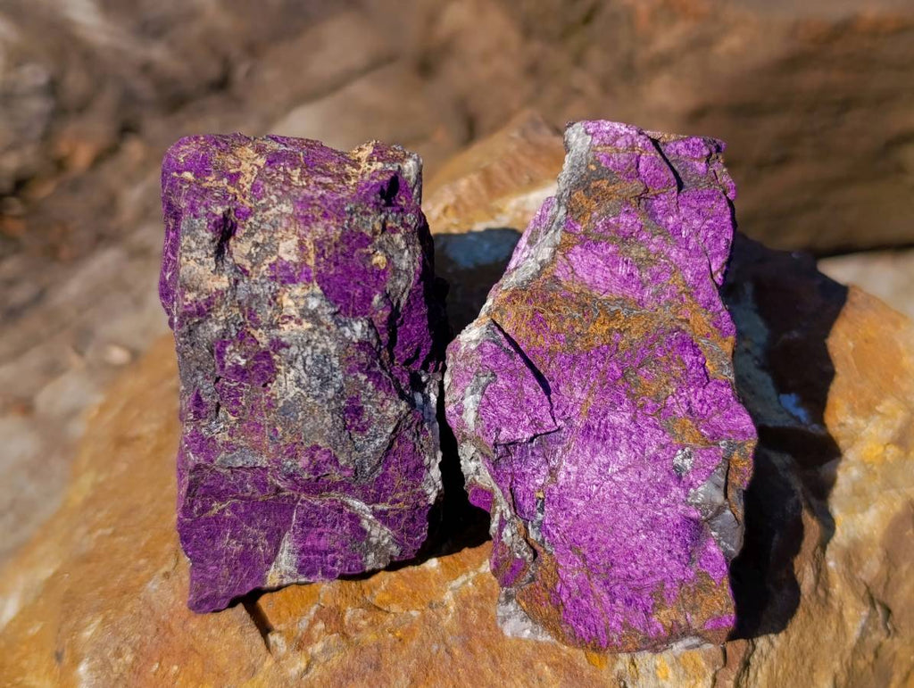 Natural Metallic Purpurite Specimens x 20 From Erongo, Namibia - Toprock Gemstones and Minerals 