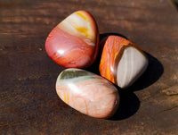 Polished Polychrome Jasper Palm Stones x 70 From Madagascar