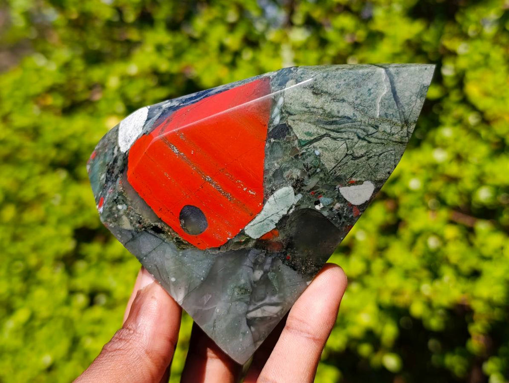 Polished Bloodstone Points x 3 From Swaziland - Toprock Gemstones and Minerals 