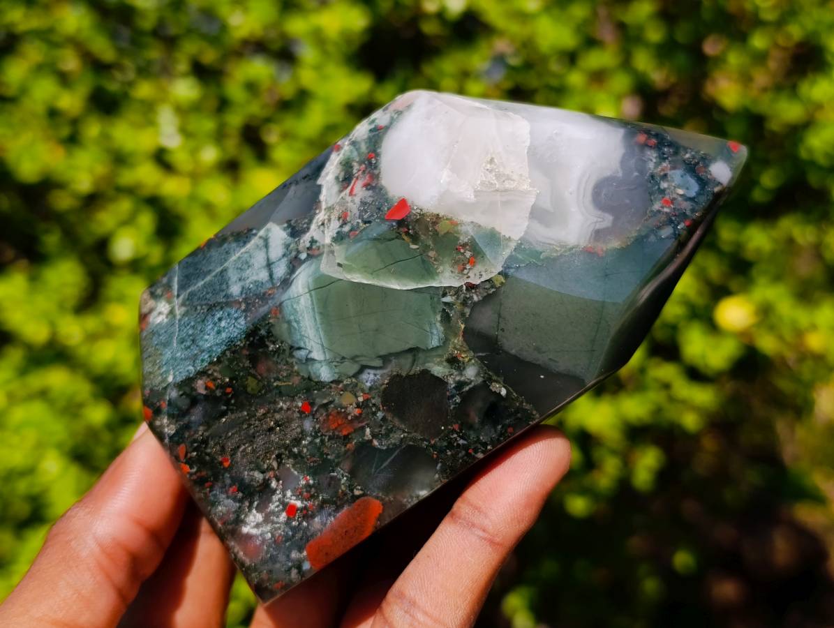 Polished Bloodstone Points x 3 From Swaziland - Toprock Gemstones and Minerals 
