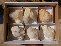 Natural Candle Quartz Clusters x 6 From Madagascar