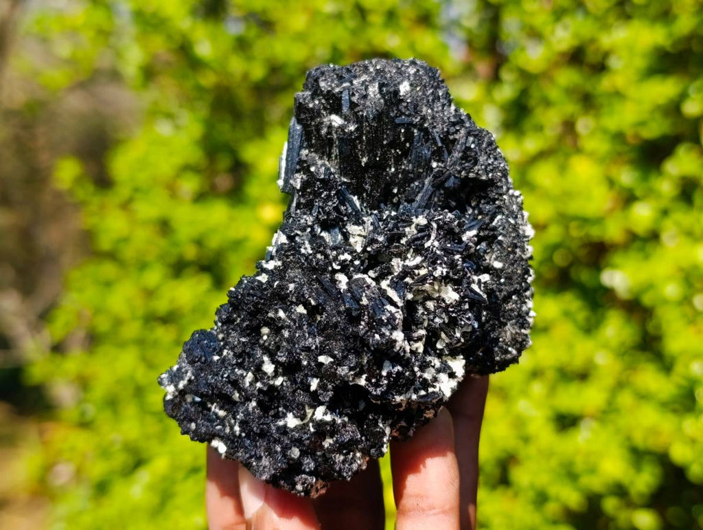 Natural Schorl Black Tourmaline Specimens x 2 From Namibia - Toprock Gemstones and Minerals 