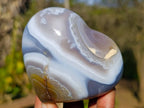 Polished Agate Hearts x 3 From Madagascar - Toprock Gemstones and Minerals 