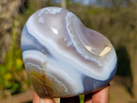 Polished Agate Hearts x 3 From Madagascar