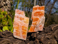 Natural Sunset Orange Calcite Specimens x 6 From Spitzkop, Namibia