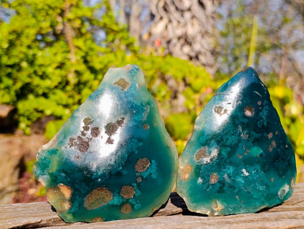 Polished On One Side Emerald Mtorolite x 6 From Mutorashanga, Zimbabwe