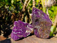 Natural Metallic Purpurite Specimens x 6 From Erongo, Namibia