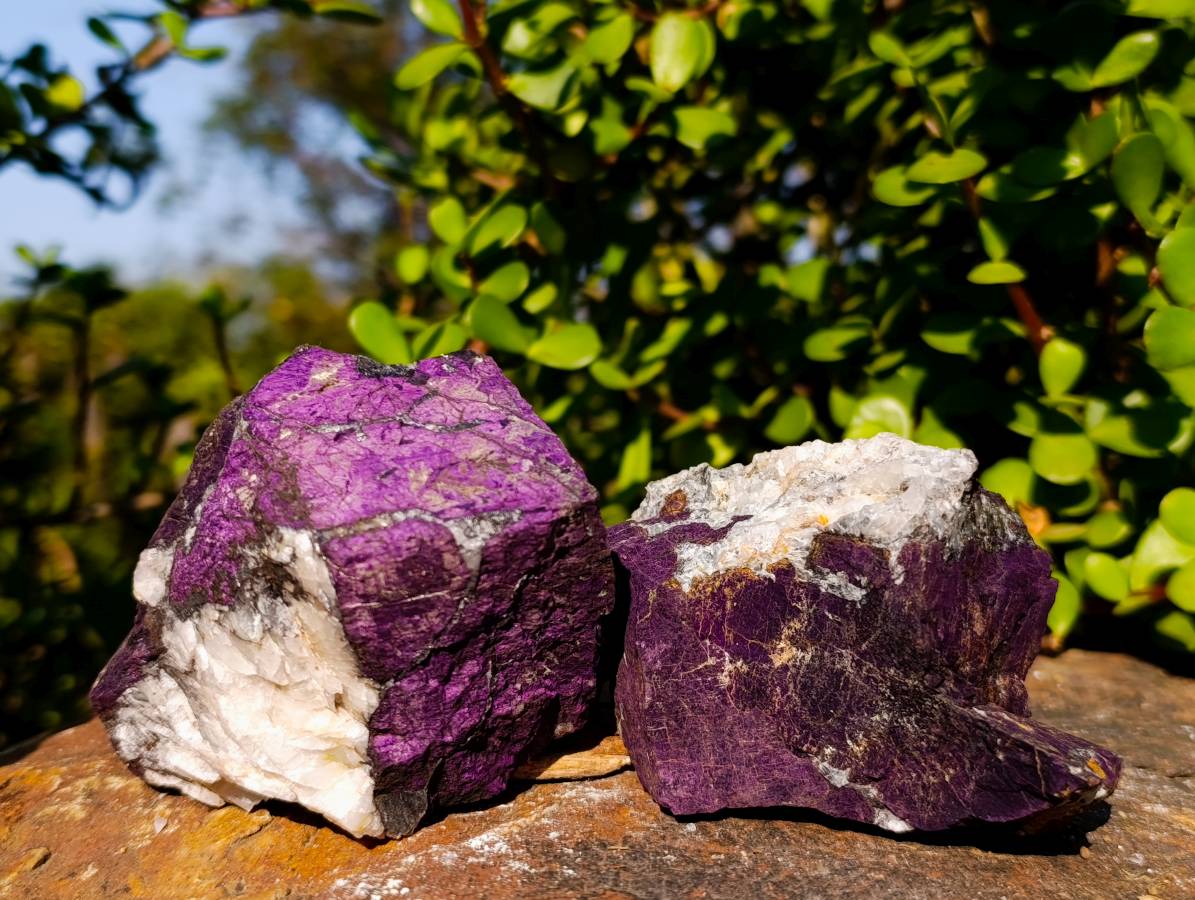 Natural Metallic Purpurite Specimens x 6 From Erongo, Namibia - Toprock Gemstones and Minerals 