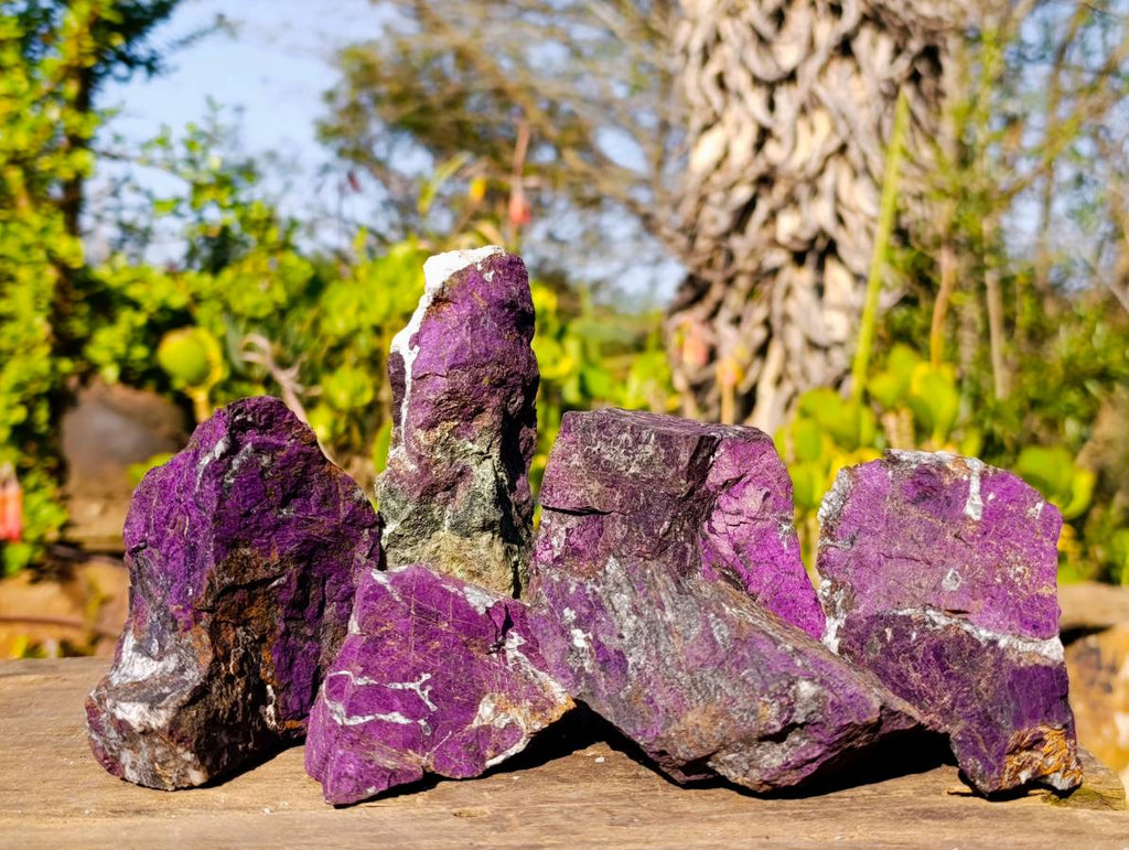 Natural Metallic Purpurite Specimens x 6 From Erongo, Namibia - Toprock Gemstones and Minerals 