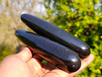 Polished Black Basalt Massage Wands x 6 From Antsirabe, Madagascar