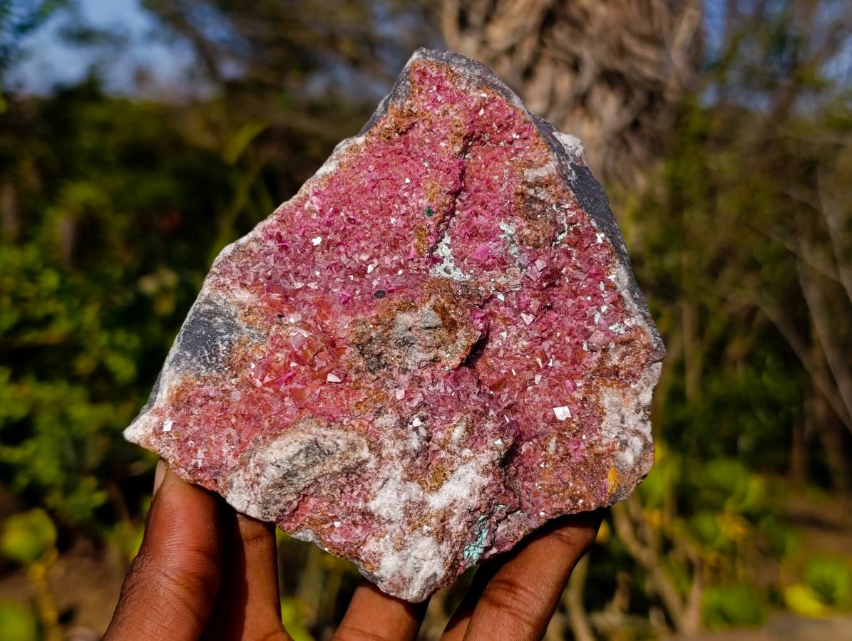 Natural Drusy Salrose on Dolomite Matrix Specimens x 2 From Kakanda, Congo - Toprock Gemstones and Minerals 