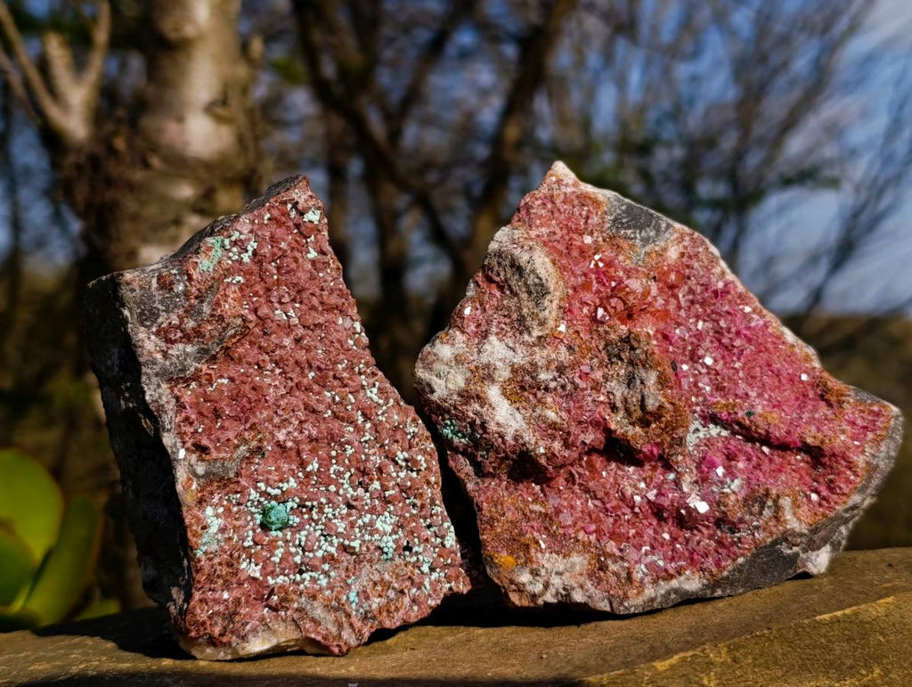 Natural Drusy Salrose on Dolomite Matrix Specimens x 2 From Kakanda, Congo - Toprock Gemstones and Minerals 
