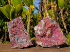Natural Drusy Salrose on Dolomite Matrix Specimens x 2 From Kakanda, Congo - Toprock Gemstones and Minerals 