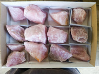 Natural Pink Rose Quartz Cobbed Specimens x 13 From North Cape, South Africa