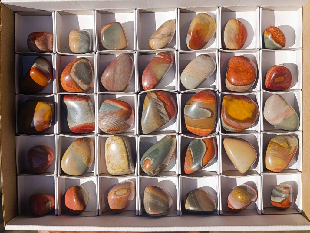 Polished Polychrome Jasper Free Forms x 35 From Madagascar - Toprock Gemstones and Minerals 