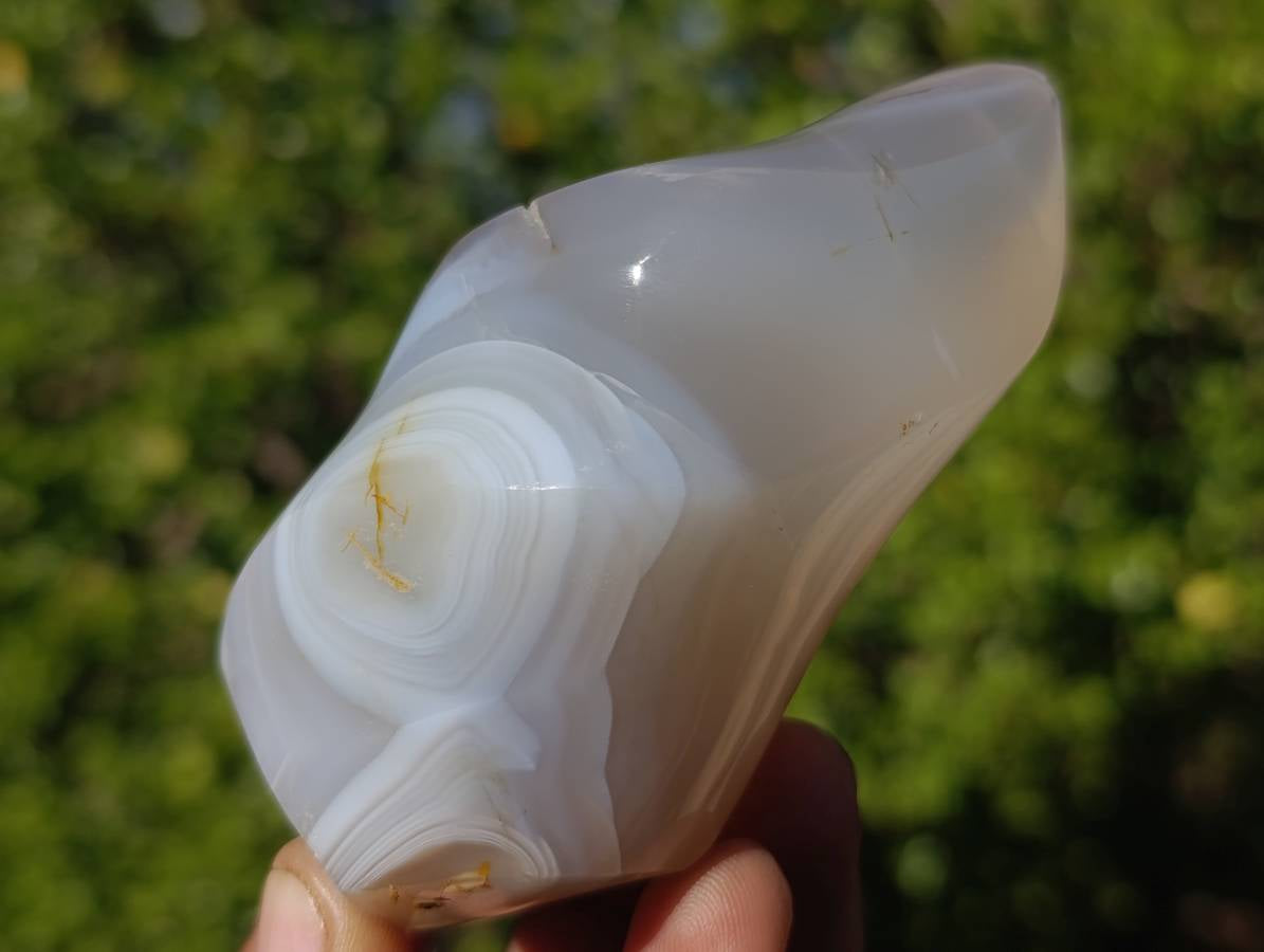 Polished Banded Agate Flames x 6 From Madagascar - Toprock Gemstones and Minerals 