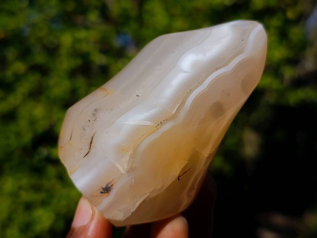 Polished Banded Agate Flames x 6 From Madagascar - Toprock Gemstones and Minerals 