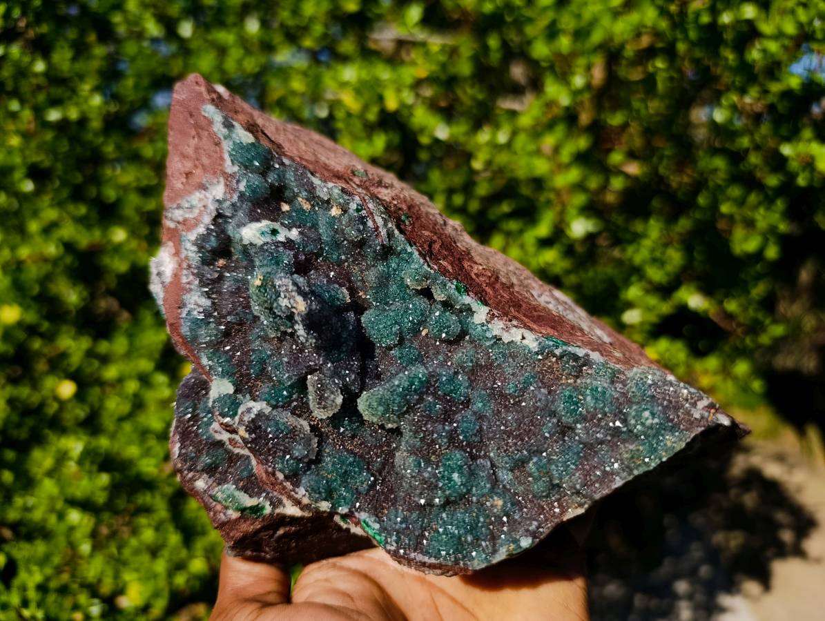 Natural Ball Malachite On Dolomite Matrix Specimen x 1 From Kambove, Congo - Toprock Gemstones and Minerals 