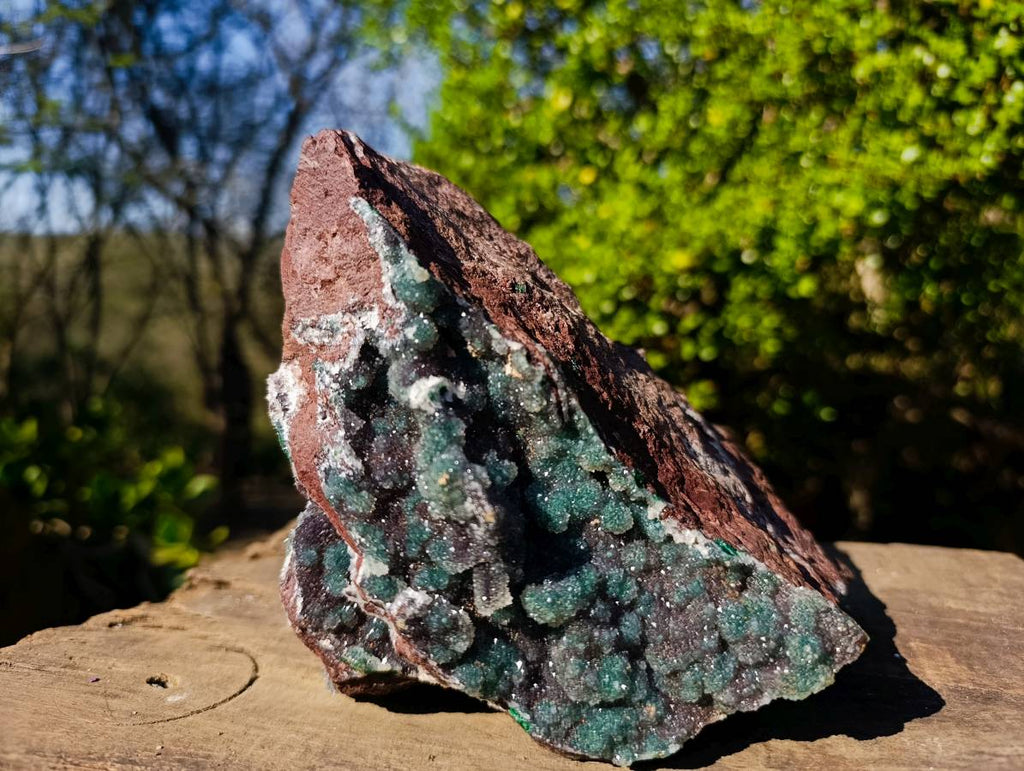 Natural Ball Malachite On Dolomite Matrix Specimen x 1 From Kambove, Congo - Toprock Gemstones and Minerals 