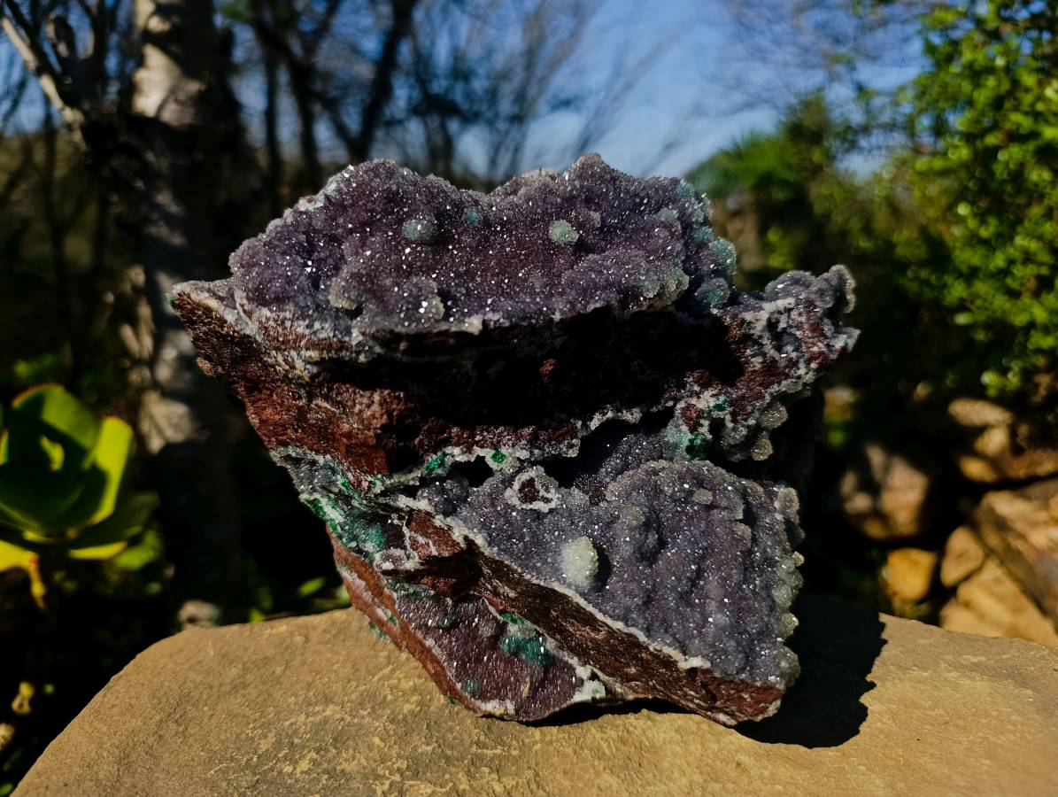 Natural Ball Malachite On Dolomite Matrix Specimen x 1 From Kambove, Congo - Toprock Gemstones and Minerals 