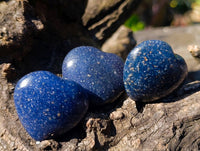 Polished Lazulite Hearts x 35 From Madagascar