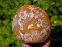 Polished Flower Agate Standing Free Forms x 3 From Antsahalova, Madagascar