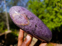 Polished Lepidolite Standing Free Forms x 2 From Ambatondrazaka, Madagascar