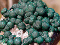 Natural Ball Malachite On Dolomite Matrix Specimens x 2 From Kambove, Congo