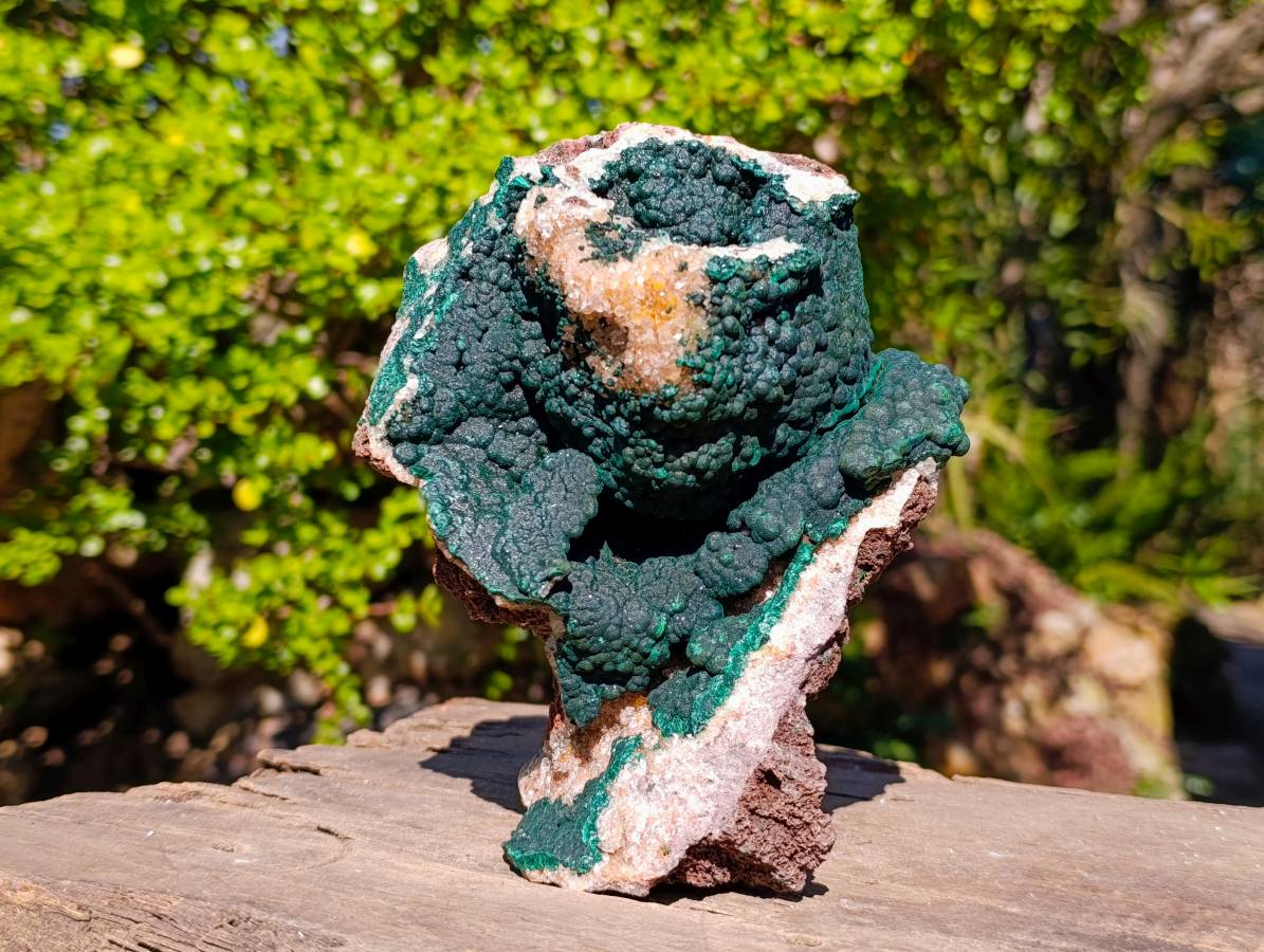 Natural Ball Malachite On Dolomite Matrix Specimens x 2 From Kambove, Congo - Toprock Gemstones and Minerals 