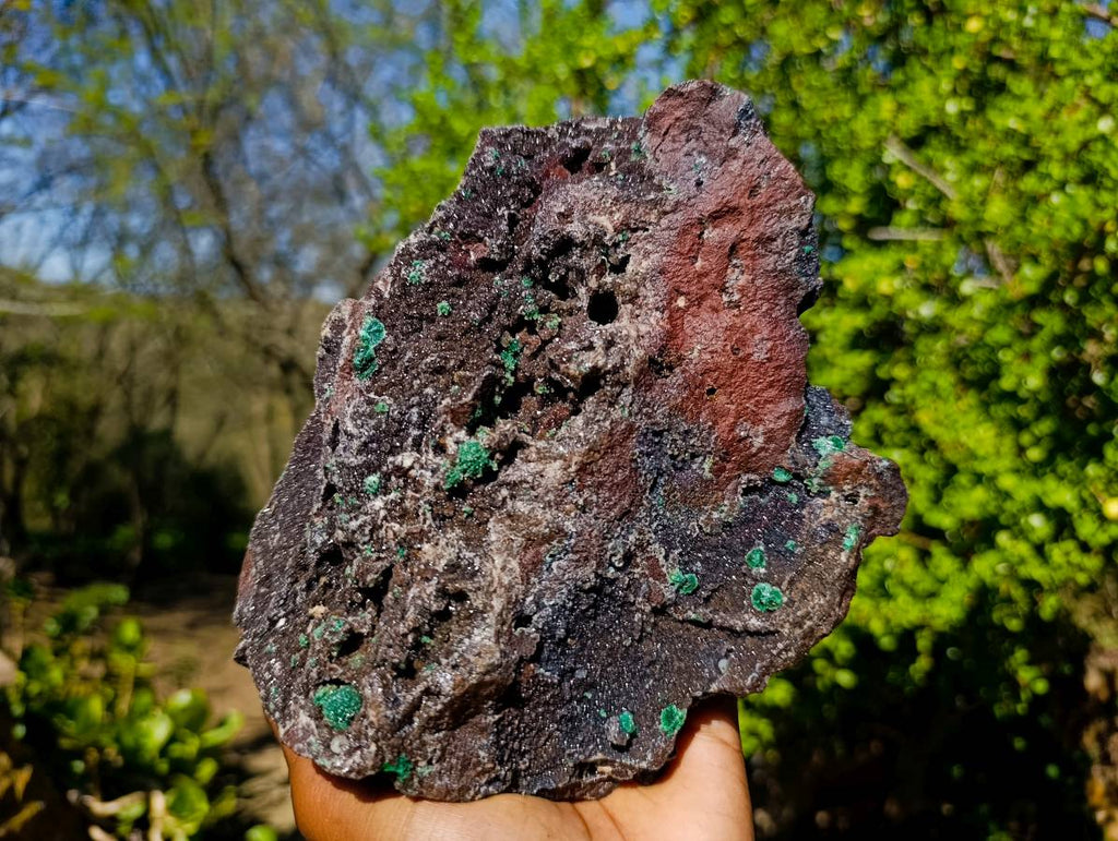 Natural Ball Malachite On Dolomite Matrix Specimen x 1 From Kambove, Congo - Toprock Gemstones and Minerals 