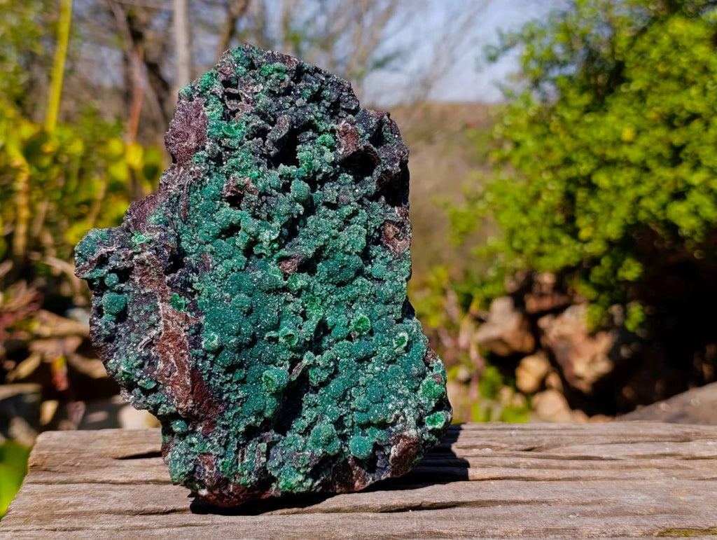 Natural Ball Malachite On Dolomite Matrix Specimen x 1 From Kambove, Congo - Toprock Gemstones and Minerals 