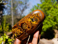 Polished Banded Tiger Iron Standing Free Forms x 3 From South Africa