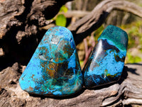 Polished Shattuckite Free Forms x 6 From Kaokoveld, Namibia