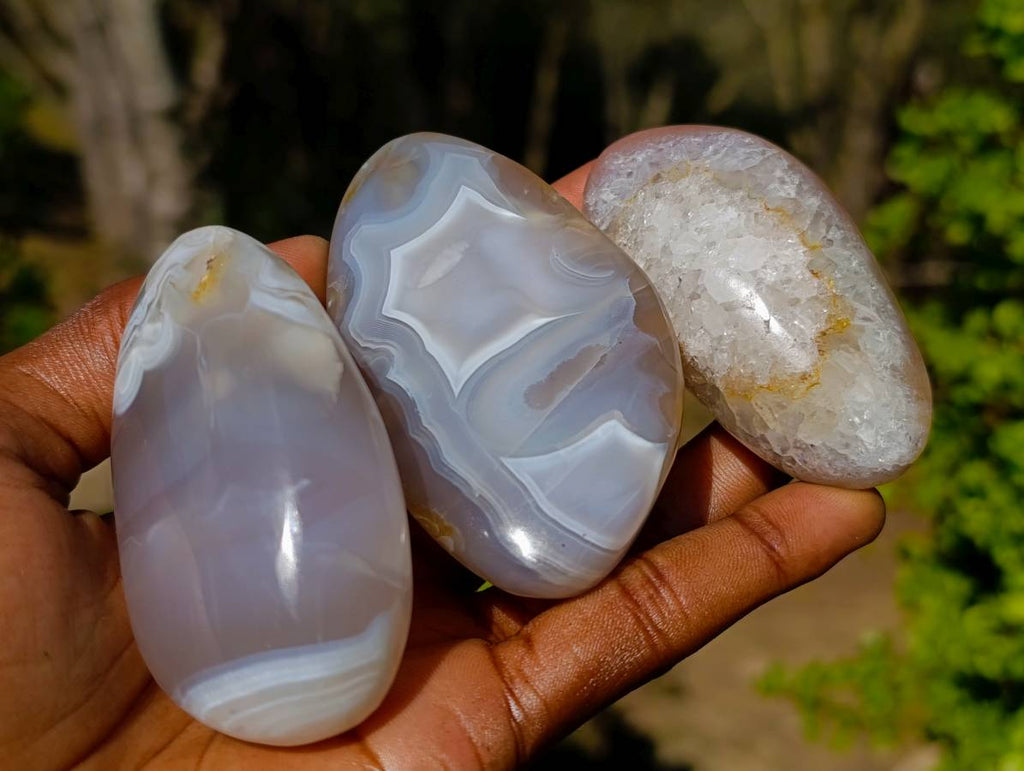 Polished Sashe River Agate Free Forms x 12 From Zimbabwe - Toprock Gemstones and Minerals 