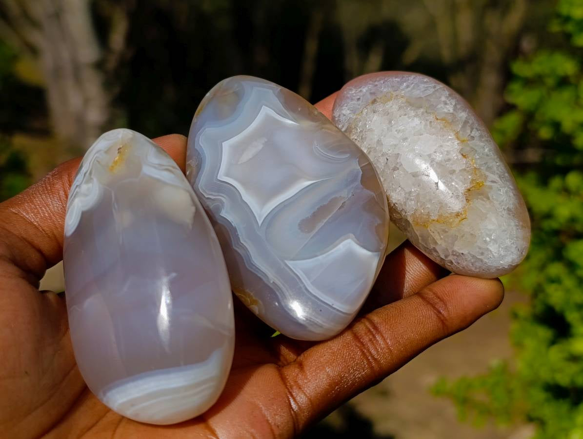 Polished Sashe River Agate Free Forms x 12 From Zimbabwe - Toprock Gemstones and Minerals 