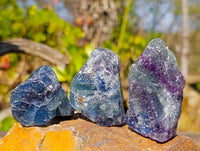 Natural Watermelon Fluorite Cobbed Specimens x 35 From Namibia