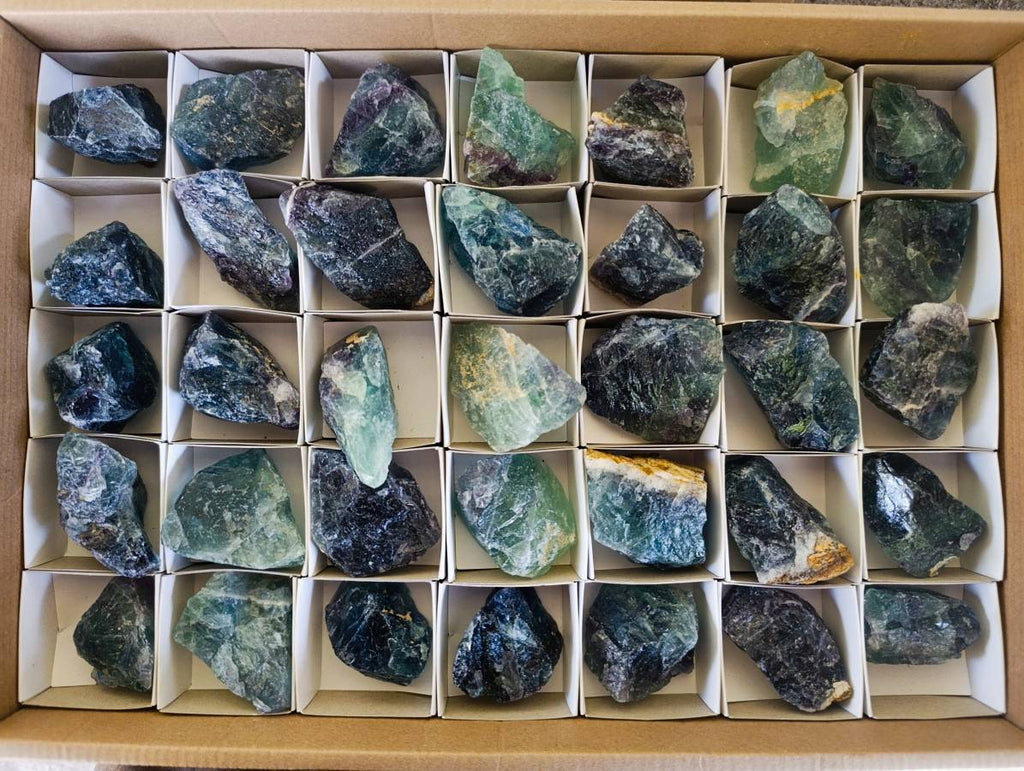 Natural Watermelon Fluorite Cobbed Specimens x 35 From Namibia - Toprock Gemstones and Minerals 