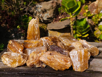 Natural Honey Aragonite Specimens x 12 From Namibia