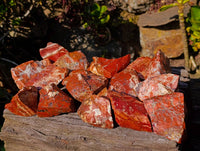 Natural Brecciated Red Jasper Cobbed Specimens x 24 from South Africa
